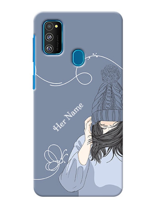 Custom Galaxy M21 Custom Mobile Case with Girl in winter outfit Design