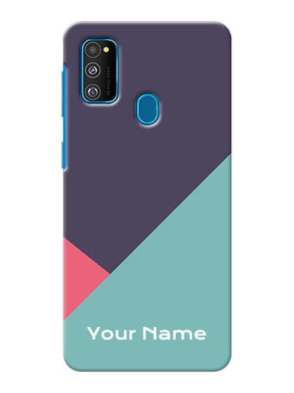 Custom Galaxy M21 Custom Phone Cases: Tri  Color abstract Design