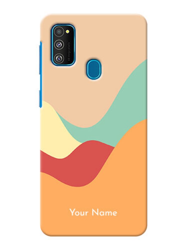 Custom Galaxy M21 Custom Mobile Case with Ocean Waves Multi-colour Design