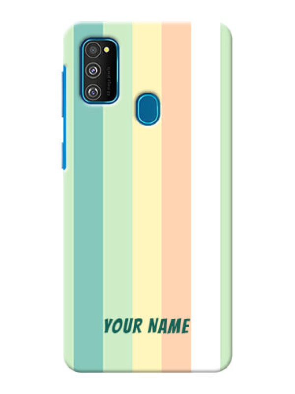 Custom Galaxy M21 Back Covers: Multi-colour Stripes Design