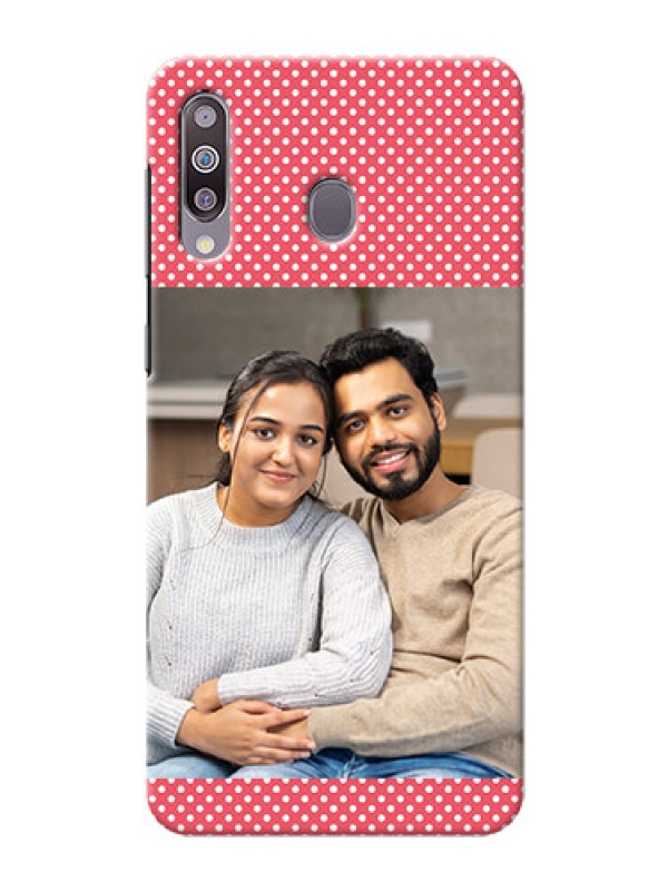 Custom Galaxy M30Custom Mobile Case with White Dotted Design