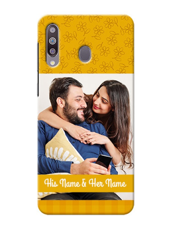Custom Galaxy M30mobile phone covers: Yellow Floral Design