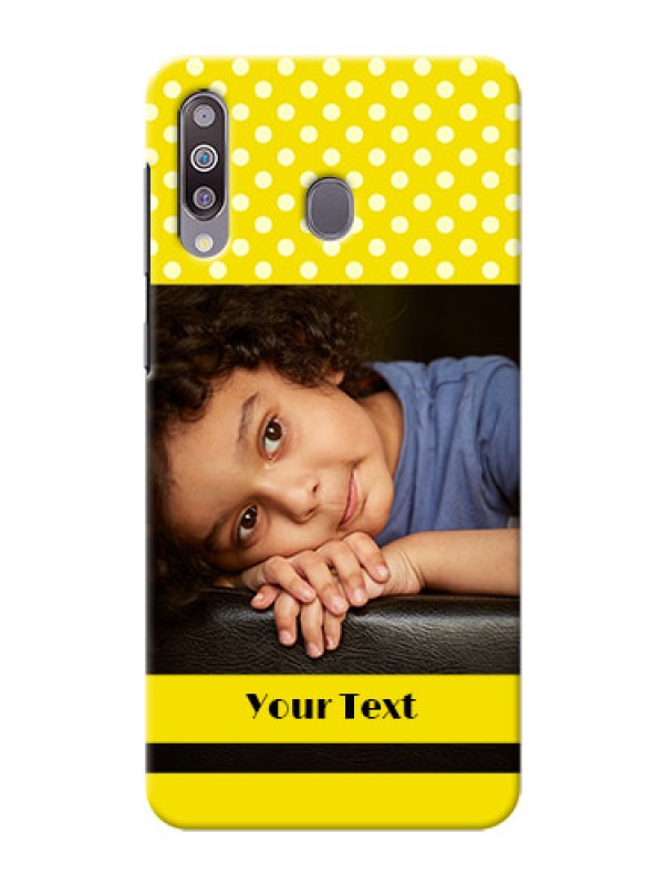 Custom Galaxy M30Custom Mobile Covers: Bright Yellow Case Design