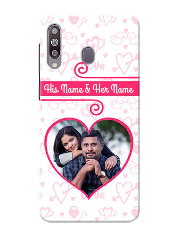 Custom Galaxy M30Personalized Phone Cases: Heart Shape Love Design