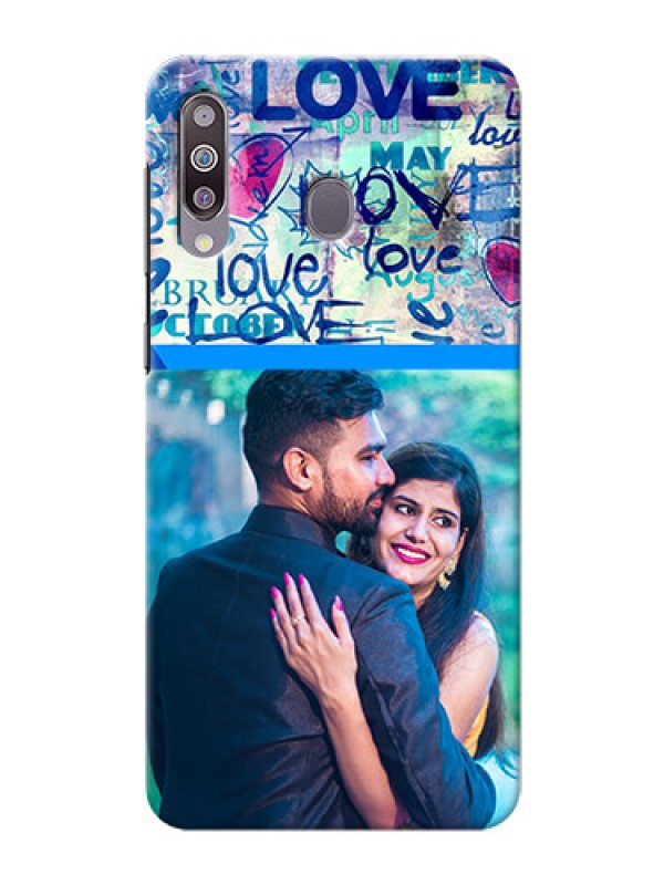 Custom Galaxy M30Mobile Covers Online: Colorful Love Design