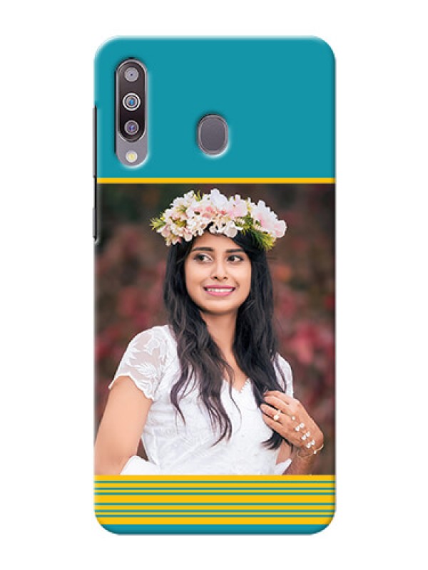Custom Galaxy M30personalized phone covers: Yellow & Blue Design 