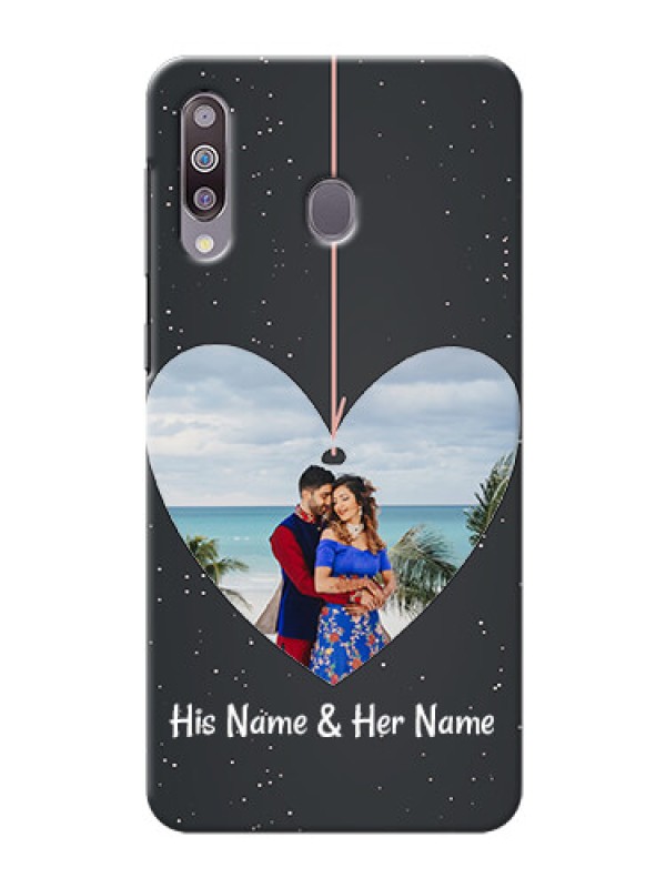 Custom Galaxy M30custom phone cases: Hanging Heart Design