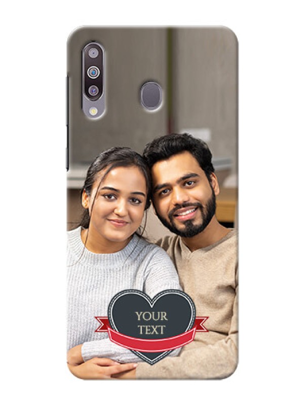 Custom Galaxy M30mobile back covers online: Just Married Couple Design