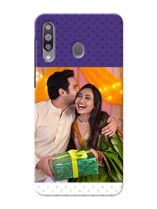 Custom Galaxy M30mobile phone cases: Violet Pattern Design