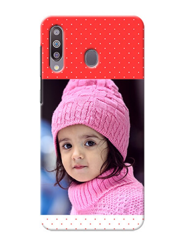 Custom Galaxy M30personalised phone covers: Red Pattern Design