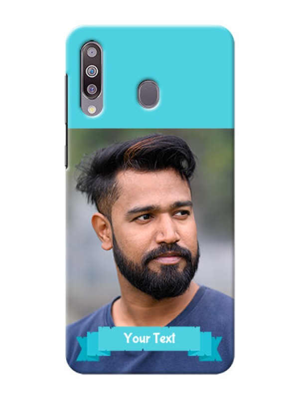 Custom Galaxy M30Personalized Mobile Covers: Simple Blue Color Design