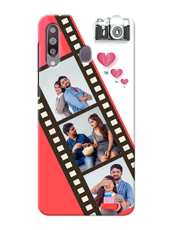 Custom Galaxy M30custom phone covers: 3 Image Holder with Film Reel