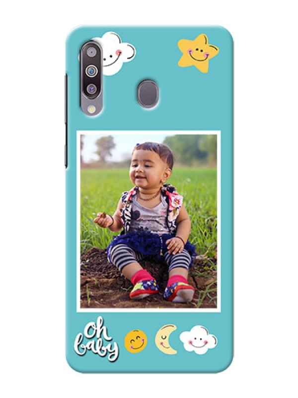 Custom Galaxy M30Personalised Phone Cases: Smiley Kids Stars Design