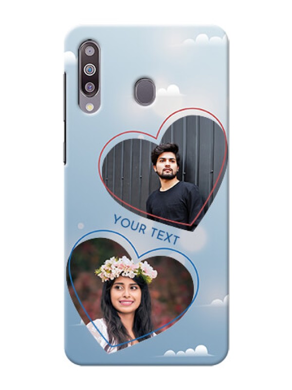 Custom Galaxy M30Phone Cases: Blue Color Couple Design 