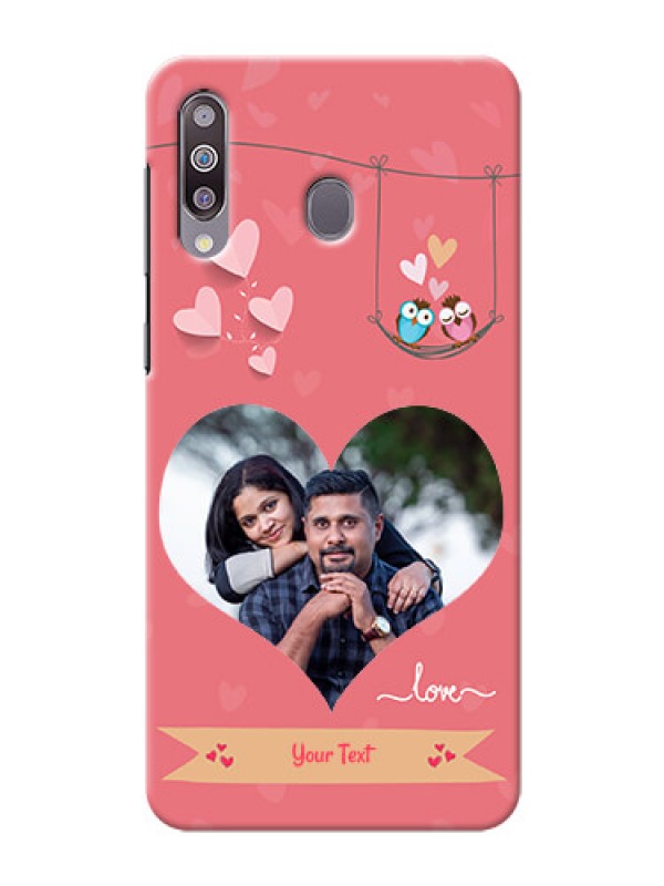Custom Galaxy M30custom phone covers: Peach Color Love Design 