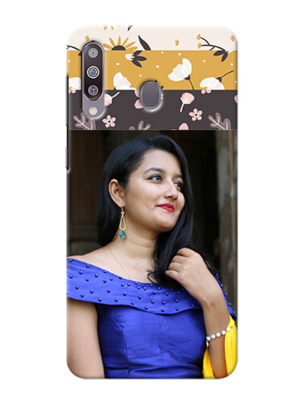 Custom Galaxy M30mobile cases online: Stylish Floral Design