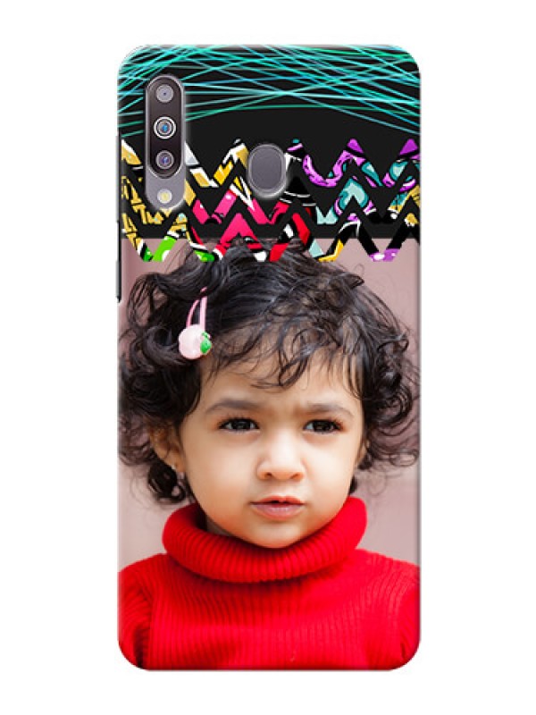 Custom Galaxy M30personalized phone covers: Neon Abstract Design