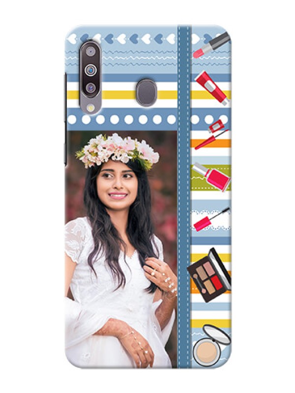 Custom Galaxy M30Personalized Mobile Cases: Makeup Icons Design