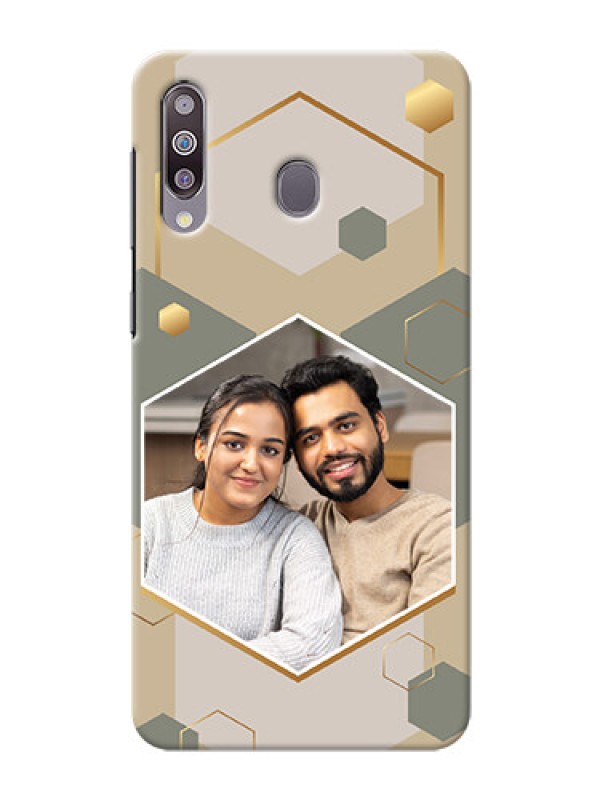 Custom Galaxy M30 Phone Back Covers: Stylish Hexagon Pattern Design