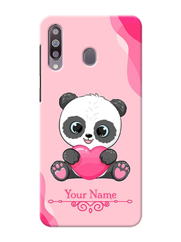 Custom Galaxy M30 Mobile Back Covers: Cute Panda Design