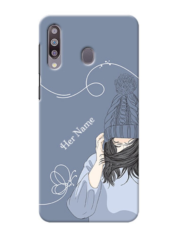 Custom Galaxy M30 Custom Mobile Case with Girl in winter outfit Design
