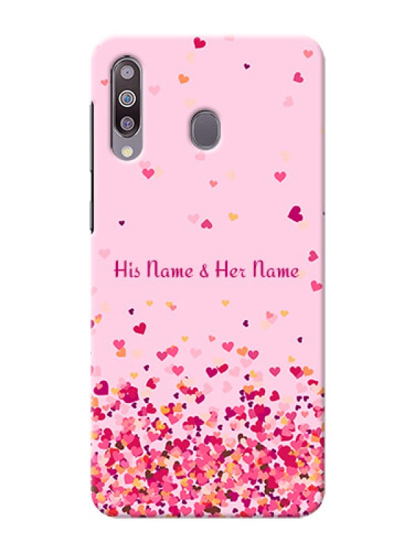 Custom Galaxy M30 Phone Back Covers: Floating Hearts Design
