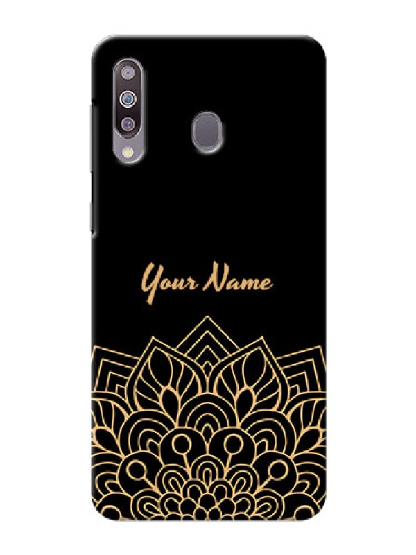 Custom Galaxy M30 Back Covers: Golden mandala Design