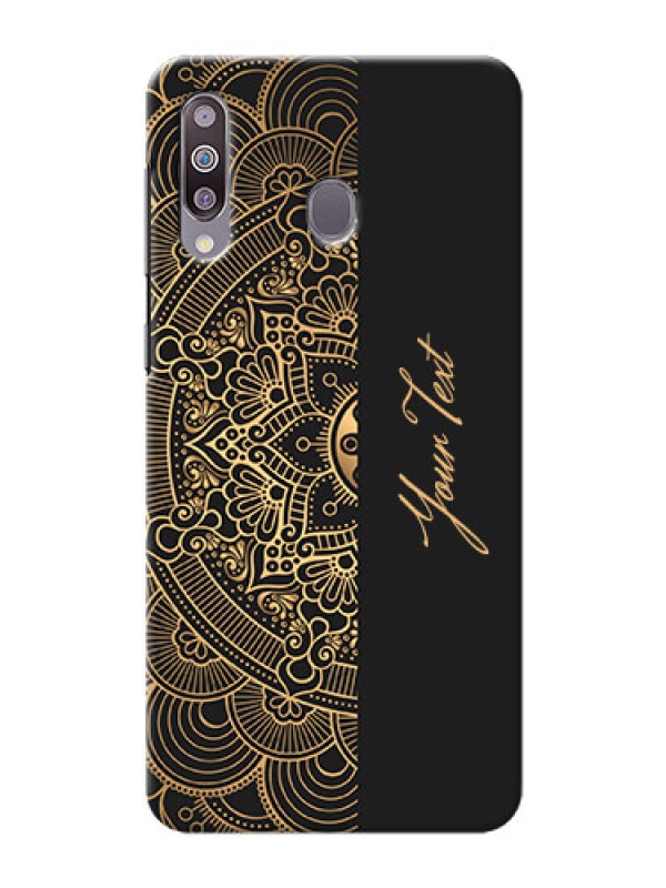 Custom Galaxy M30 Back Covers: Mandala art with custom text Design