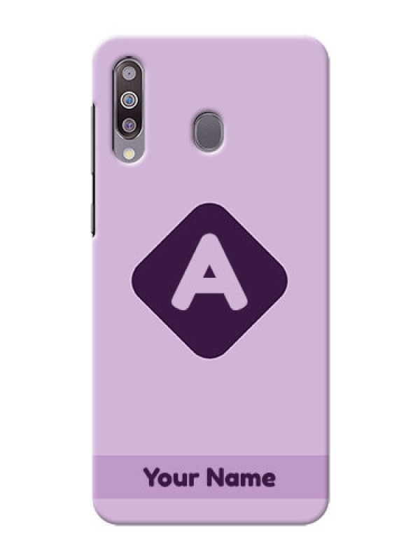 Custom Galaxy M30 Custom Mobile Case with Custom Letter in curved badge  Design