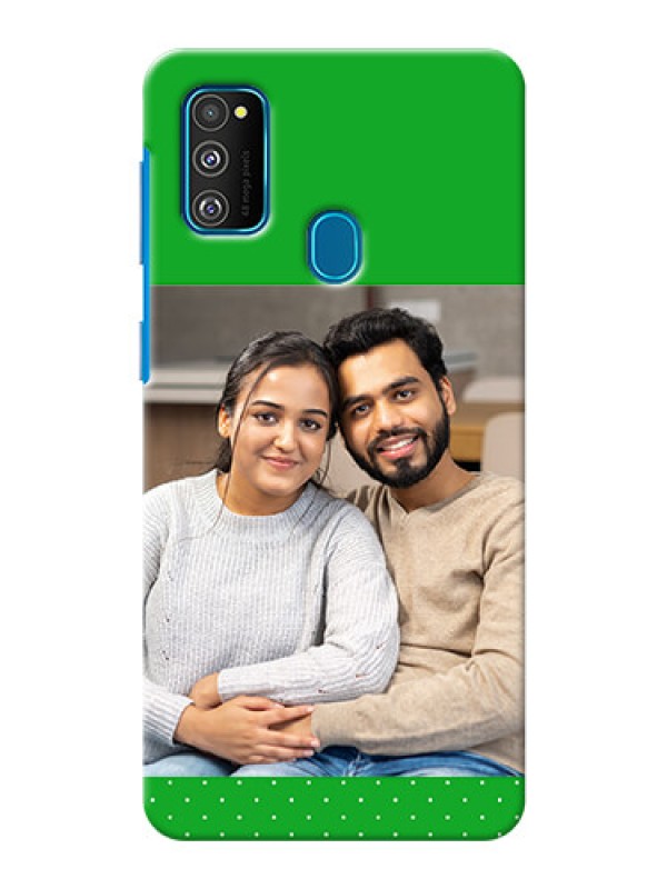 Custom Galaxy M30s Personalised mobile covers: Green Pattern Design