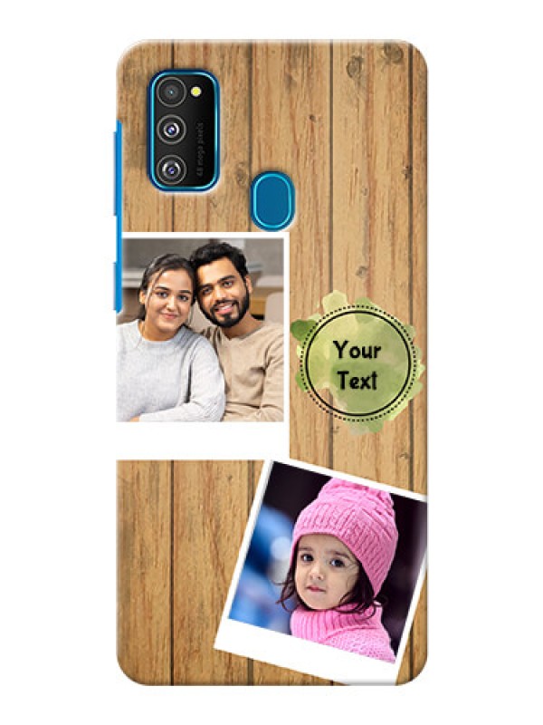 Custom Galaxy M30s Custom Mobile Phone Covers: Wooden Texture Design