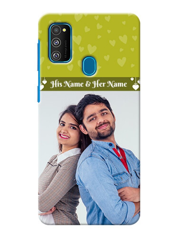 Custom Galaxy M30s custom mobile covers: You & Me Heart Design