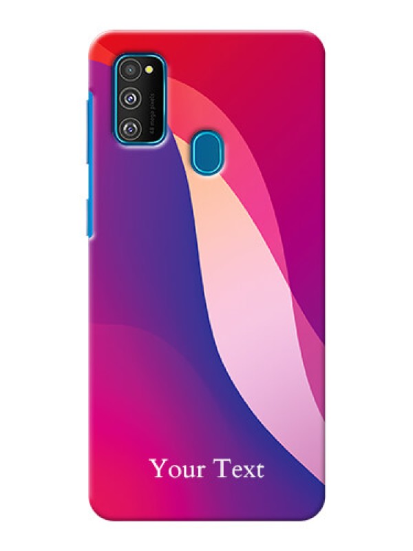 Custom Galaxy M30S Mobile Back Covers: Digital abstract Overlap Design