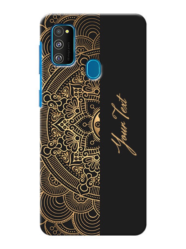 Custom Galaxy M30S Back Covers: Mandala art with custom text Design
