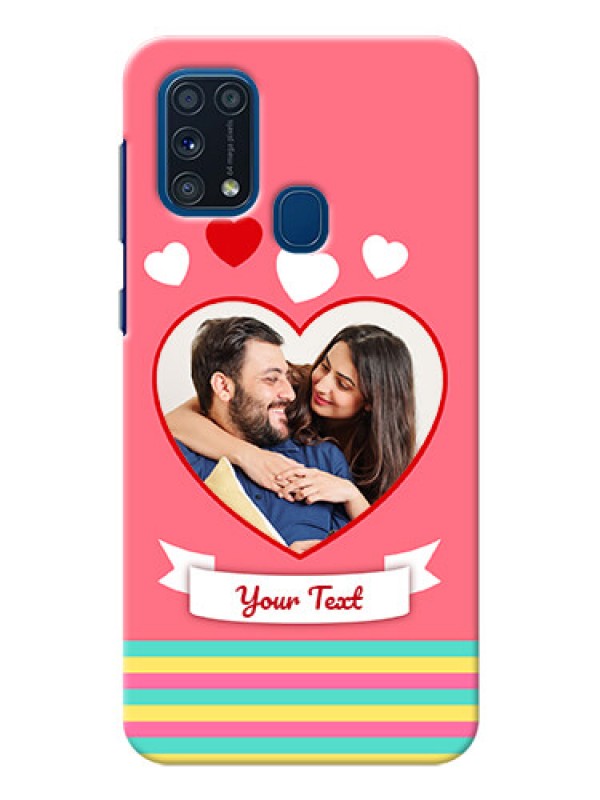Custom Galaxy M31 Prime Edition Personalised mobile covers: Love Doodle Design