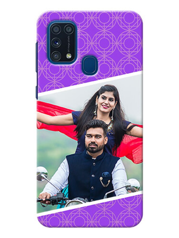 Custom Galaxy M31 Prime Edition mobile back covers online: violet Pattern Design