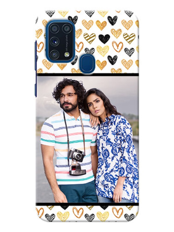 Custom Galaxy M31 Prime Edition Personalized Mobile Cases: Love Symbol Design