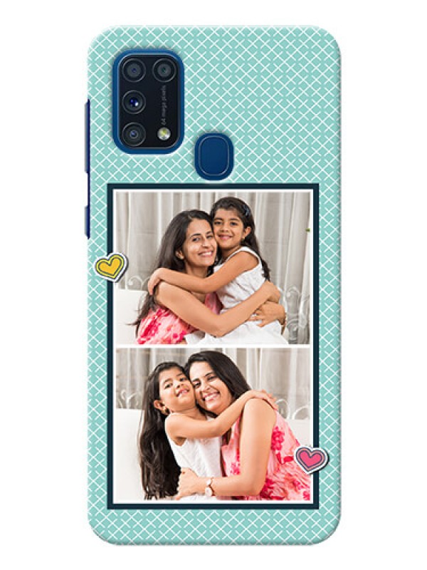 Custom Galaxy M31 Prime Edition Custom Phone Cases: 2 Image Holder with Pattern Design