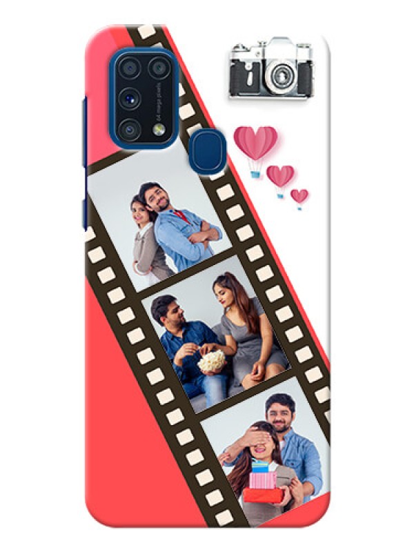 Custom Galaxy M31 Prime Edition custom phone covers: 3 Image Holder with Film Reel