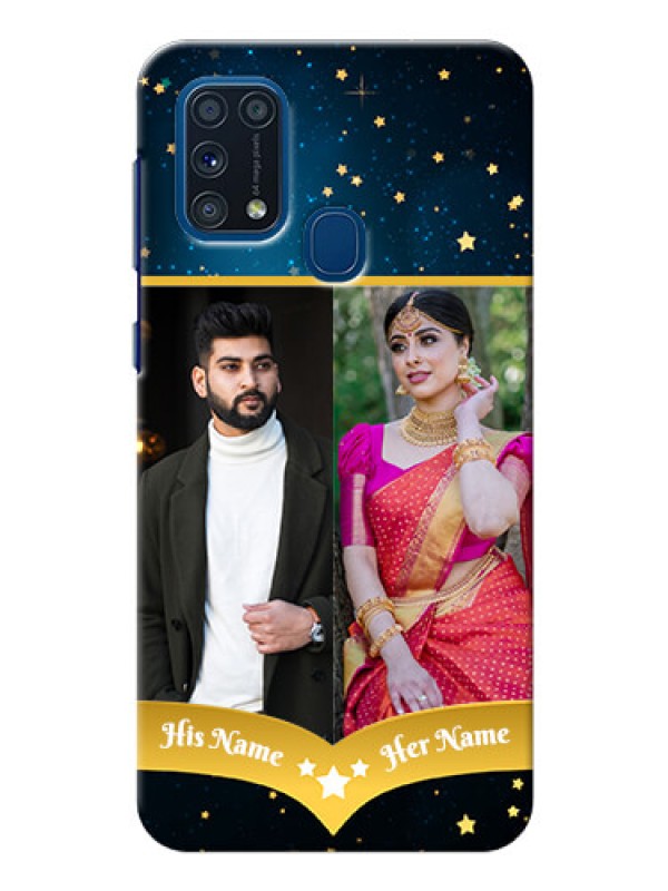 Custom Galaxy M31 Prime Edition Mobile Covers Online: Galaxy Stars Backdrop Design