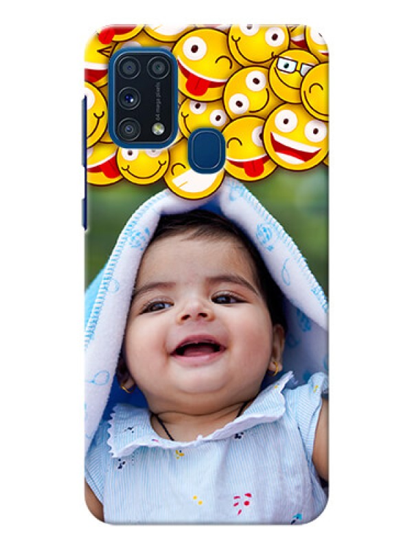 Custom Galaxy M31 Prime Edition Custom Phone Cases with Smiley Emoji Design