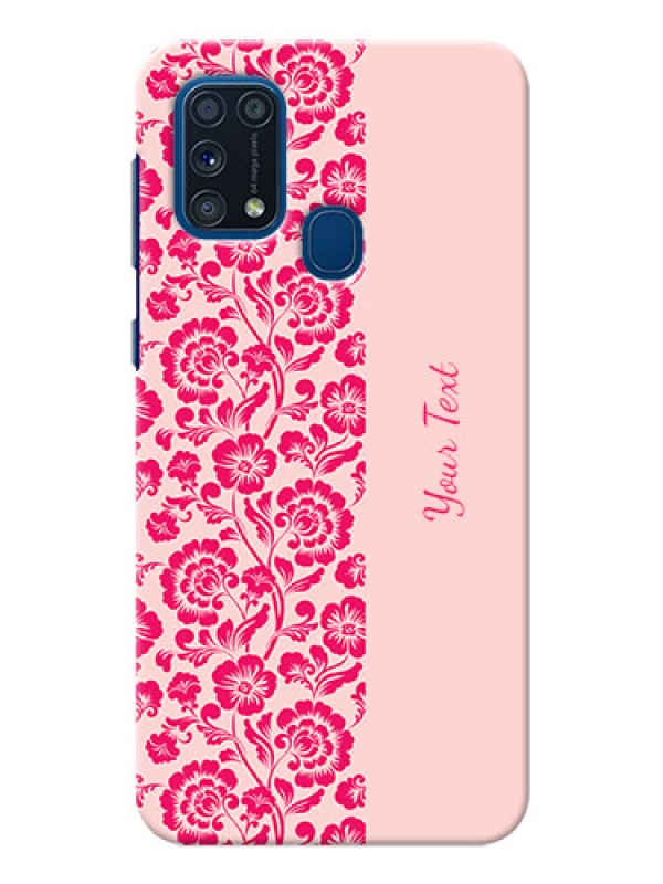 Custom Galaxy M31 Prime Edition Phone Back Covers: Attractive Floral Pattern Design