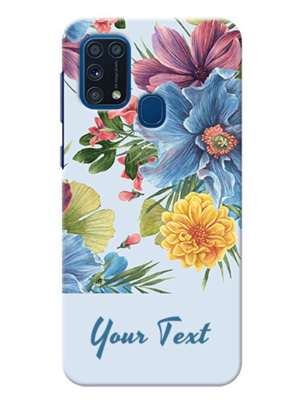 Custom Galaxy M31 Prime Edition Custom Phone Cases: Stunning Watercolored Flowers Painting Design