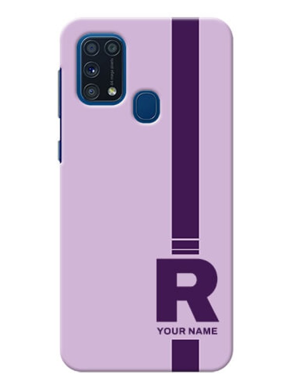 Custom Galaxy M31 Prime Edition Custom Phone Covers: Simple dual tone stripe with name  Design