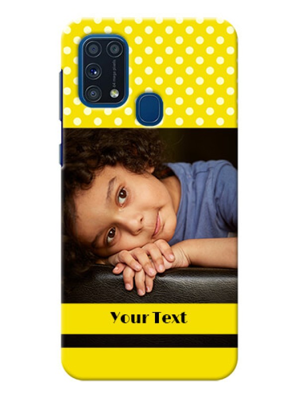 Custom Galaxy M31 Custom Mobile Covers: Bright Yellow Case Design