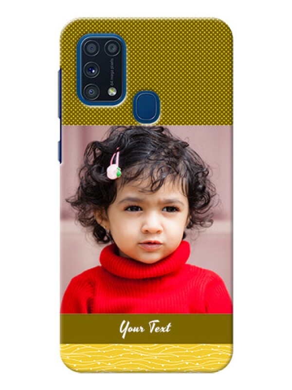 Custom Galaxy M31 custom mobile back covers: Simple Green Color Design