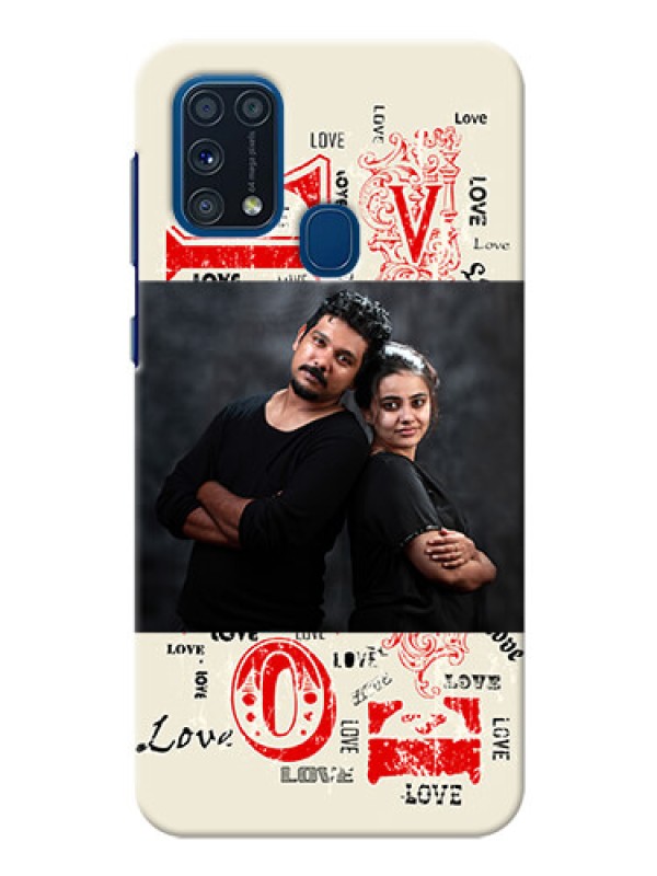 Custom Galaxy M31 mobile cases online: Trendy Love Design Case