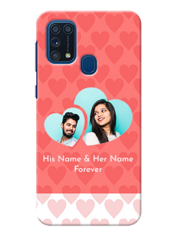 Custom Galaxy M31 personalized phone covers: Couple Pic Upload Design