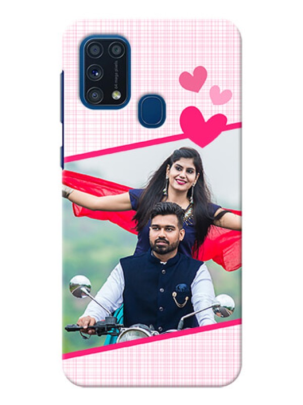 Custom Galaxy M31 Personalised Phone Cases: Love Shape Heart Design