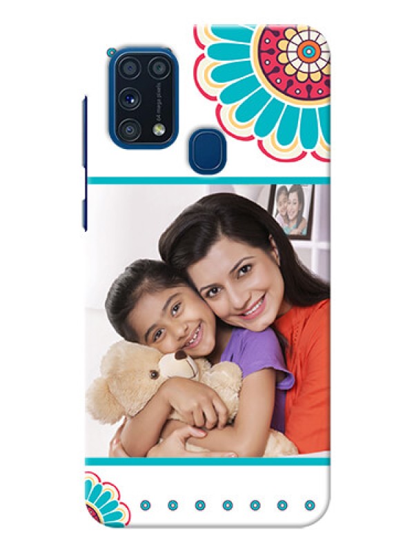 Custom Galaxy M31 custom mobile phone cases: Flower Design